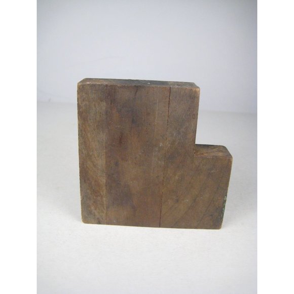 Vintage Metal Wood Letterpress Print Block Stamp Person Magnifying Glass Detecti - Picture 6 of 11